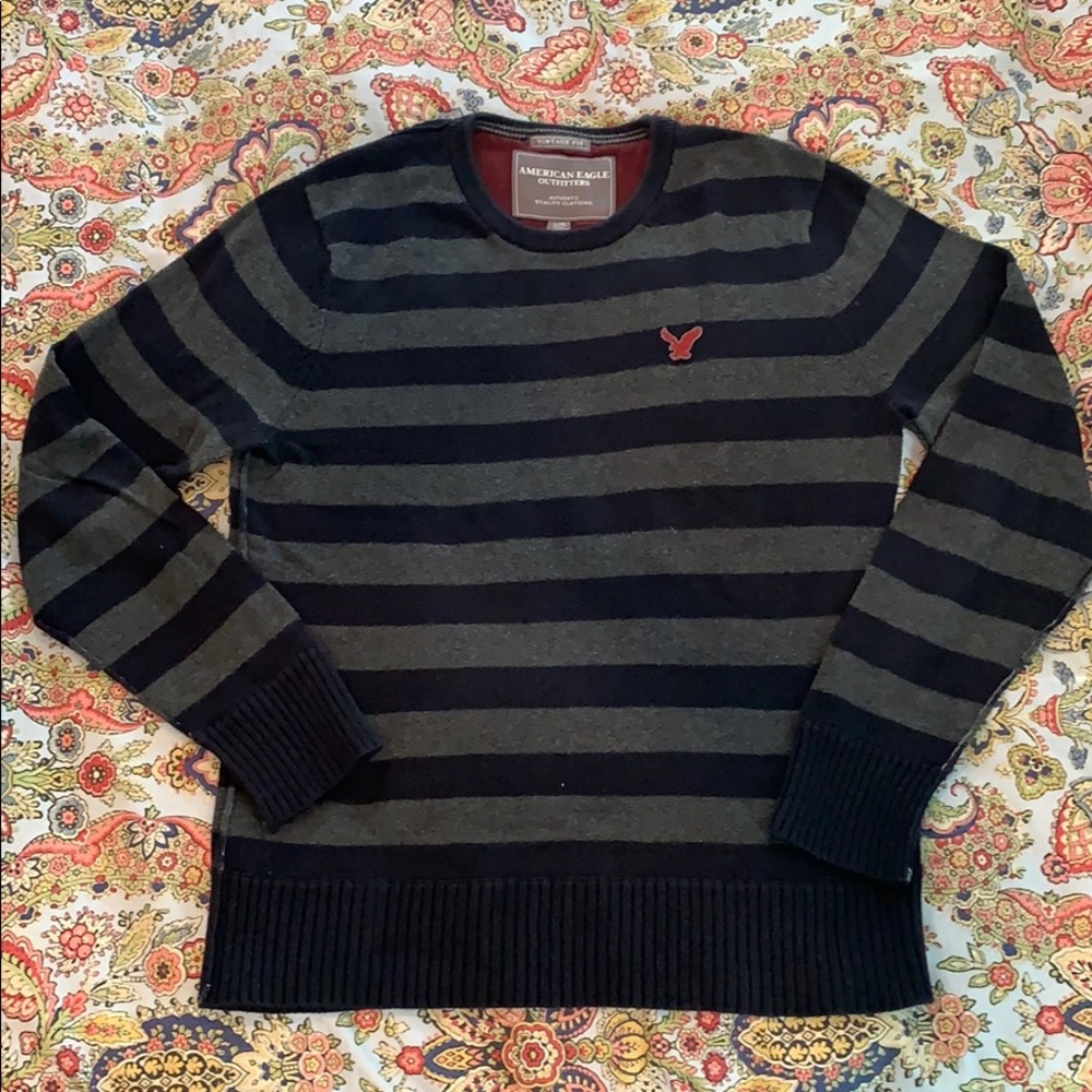 American Eagle Vintage Fit Stripe Sweater.